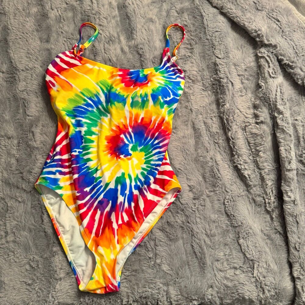 Colorful tie dye swimsuit